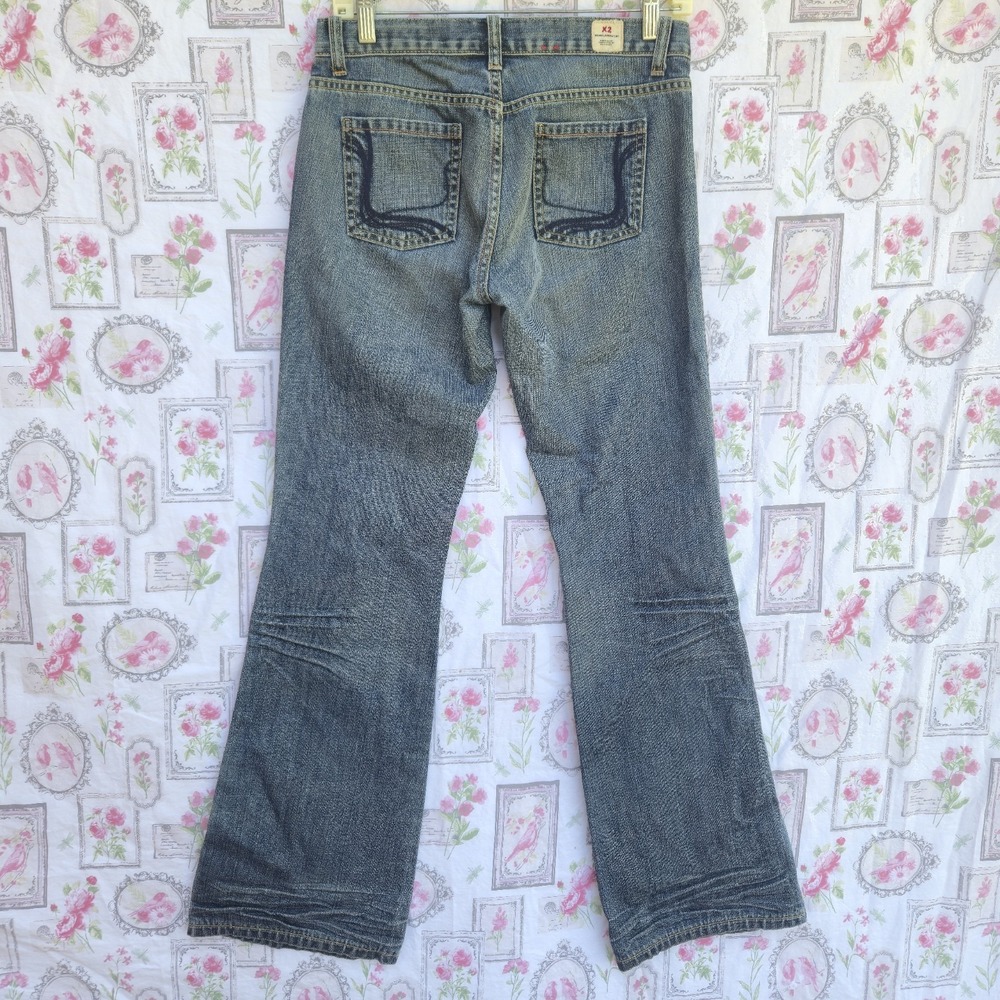 X2‎ Denim Laboratory Women's Size 2 Regular Flare Leg Gray 100% Cotton Jeans W21